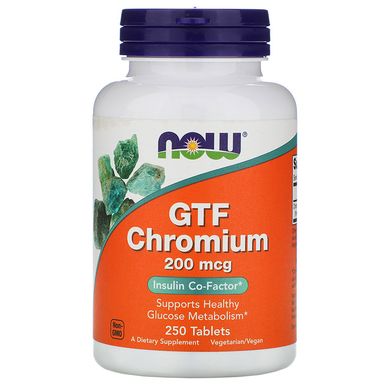 Хром Now Foods (GTF Chromium) 200 мкг 250 таблеток
