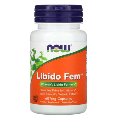 Рослинна формула для жінок Now Foods (Libido Fem) 60 вегетаріанських капсул