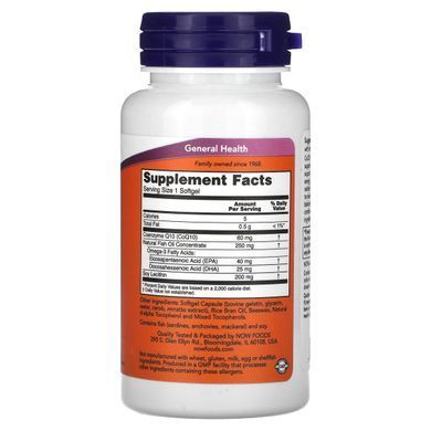Coenzyme Q10 and fish oil Omega-3 Now Foods 60 soft capsules