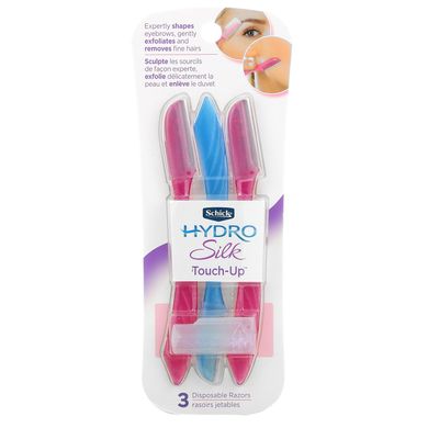 Schick, Hydro Silk Touch Up, різні кольори, 3 одноразові бритви