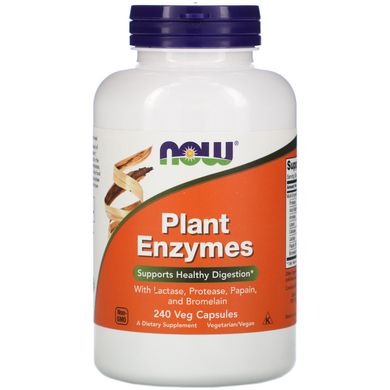 Рослинні ензими Now Foods (Plant Enzymes) 240 рослинних капсул