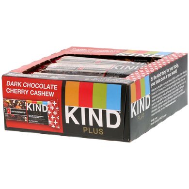 Батончики з темним шоколадом вишнею кеш'ю і антиоксидантами KIND Bars 12 бат.