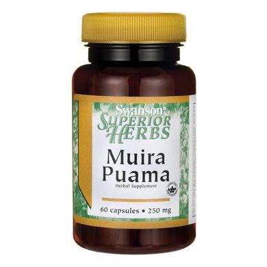 Муіра Пуама, Muira Puama (10: 1), Swanson, 250 мг, 60 капсул
