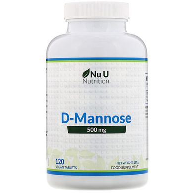 Д-Манноза Nu U Nutrition (D-Mannose) 500 мг 120 веганських таблеток