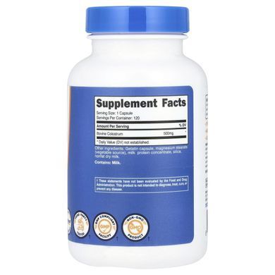 Nutricost, Colostrum, 500 mg, 120 Capsules купить в Киеве и Украине