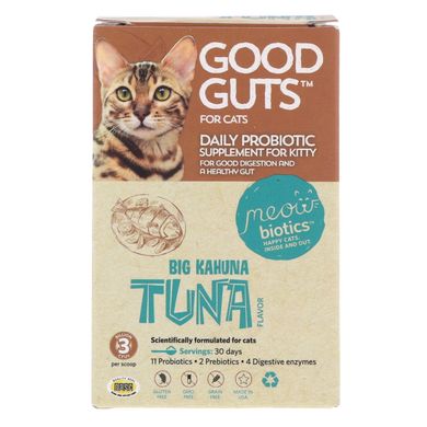 Хороші кішки, для кішок, аромат тунця великий Кахуна, Fidobiotics, 3 мільярди CFU, 0,5 г (15 г)