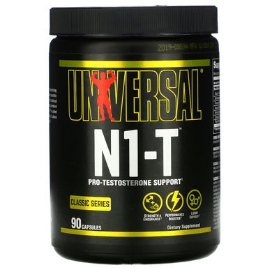 N1-T, Натуральна добавка з тестостероном, Universal Nutrition, 90 капсул