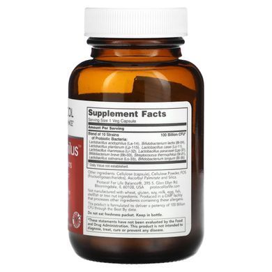 Protocol for Life Balance, ProtoDophilus, 100 Billion, 30 Veg Capsules купить в Киеве и Украине