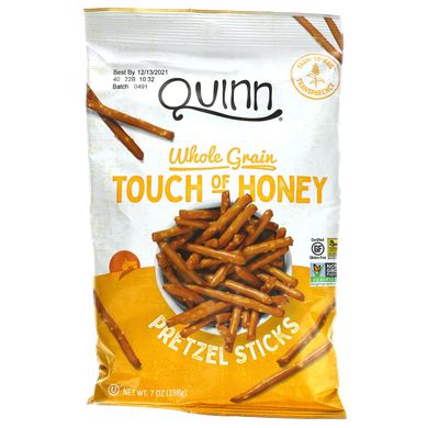 Кренделя цільнозернові з медом Quinn Popcorn (Pretzel Sticks Whole Grain Touch of Honey) 198 г