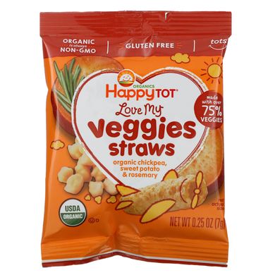 Соломка из нута органик Happy Family Organics (Chickpea Straws Snack) 5 пакетов по 7 г купить в Киеве и Украине
