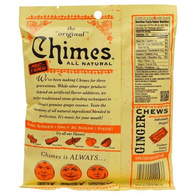 Имбирные жевательные конфеты с апельсином Chimes (Ginger Chews) 141.8 г купить в Киеве и Украине