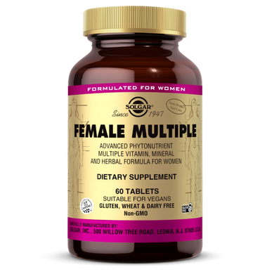 Жіночі мультивітаміни Solgar (Female Multiple) 60 таблеток