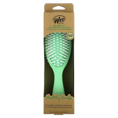 Wet Brush, Щітка для догляду та блиску Go Green Tea Trea Oil, зелена, 1 шт
