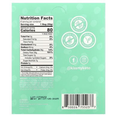 Kiss My Keto, Gummy Candy, арбуз, 6 пакетиков по 50 г (1,76 унции)