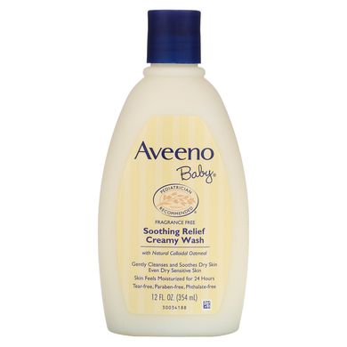 Заспокійливий крем-гель для душу дитячий без запаху Aveeno (Cream Creamy Wash) 354 мл
