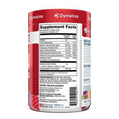Amino Acid, Athletes BCAA, sports supplement, fruit punch, Dymatize Nutrition, 300 g