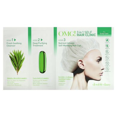 Double Dare, OMG! 3-в-1 Self Hair Clinic, для догляду за шкірою голови, 3-кроковий набір