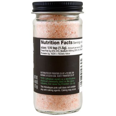 Рожева гімалайська сіль дрібношліфована Frontier Natural Products (Pink Salt Himalayan) 127 г
