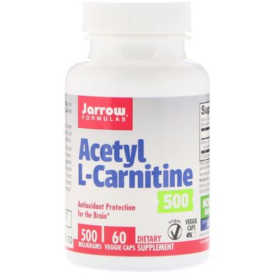 Ацетил карнітин Jarrow Formulas (Acetyl L-Carnitine) 500 мг 60 капсул