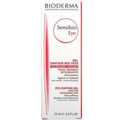 Bioderma, Sensibio, гель для контуру очей, 0,5 рідкої унції (15 мл)