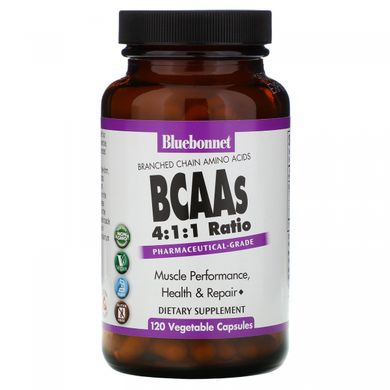 BCAA аміно Bluebonnet Nutrition (BCAA) 120 капсул