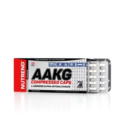 Аргінін Альфа Кетоглютарат Nutrend (AAKG Compressed) 120 капсул