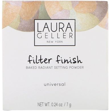 Запечена сяюча пудра для закріплення макіяжу Filter Finish, універсальна, Laura Geller, 7 г