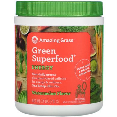 Суперфуд смак кавуна Amazing Grass (Green Superfood) 210 г