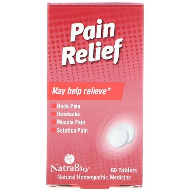Знеболювальне NatraBio (Pain Relief) 60 таблеток