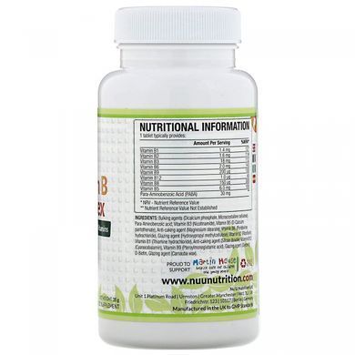 Complex of B Vitamins, 180 Plant-Based Tablets