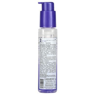 2chic, oil serum for hair restoration, blackberry and coconut oils, Giovanni, 2.75 ounces (81 ml)