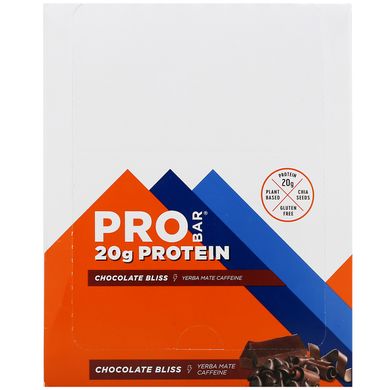 Протеїнові батончики шоколадне насолоду ProBar (Protein Bar) 12 батончиків по 70 г