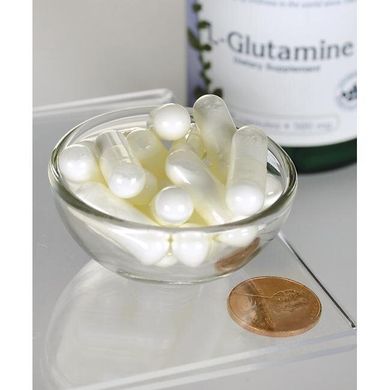 L-глютамін, L-Glutamine, Swanson, 500 мг, 200 капсул