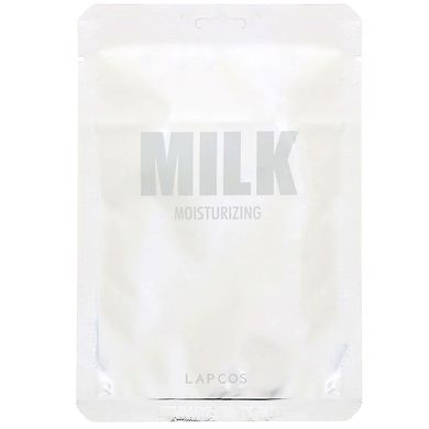 Тканинна маска з молоком, зволожуюча, Lapcos, 1 шт., 30 мл