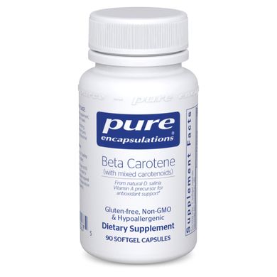 Бета-каротин с смешанными каротиноидами Pure Encapsulations (Beta Carotene with Mixed Carotenoids) 90 капсул купить в Киеве и Украине