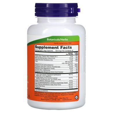 Витамины для поддержки нервной системы и хорошего настроения Now Foods (Mood Support with Saint John's Wort) 90 вегетарианских капсул купить в Киеве и Украине
