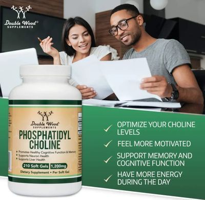 Double Wood Phosphatidylcholine Memory and Focus Support (210 capsules)