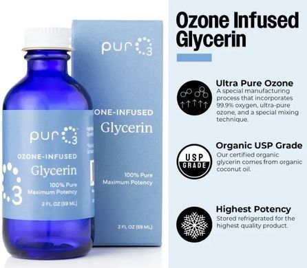 Гліцерин озонований органічний PurO3 (Ozone Infused Glycerin) 118 мл
