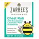 Крем для груди с эвкалиптом лавандой сосной и пчелиным воском Zarbee's (Chest Rub with Eucalyptus Lavender Pine & Beeswax) 43 г фото