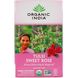 Чай Тулси, Сладкая роза, Без кофеина, Organic India, 18 чайных пакетиков, 1,01 унции (28,8 г) фото