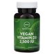 Веганский витамин D3, MRM, 2,500 МЕ, 60 веганских капул фото