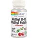 Вітамін В-12 і фолієва кислота, смак вишні, Methyl B-12 Methyl Folate, Solaray, 60 льодяників фото