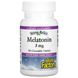 Стрес-релакс, мелатонін, Natural Factors, 3 мг, 90 жувальних таблеток фото