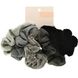 Резинки для волос из бархата, черные/серые, Kitsch, 5 шт. фото