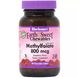 Метилфолат витамин B9 вкус малины Bluebonnet Nutrition (Earth Sweet Chewables) 800 мкг 90 жевательных таблеток фото