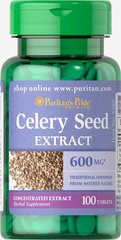 Насіння селери, Celery Seed, Puritan's Pride, 600 мг, 100 таблеток