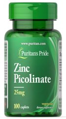 Цинк Пиколинат, Zinc Picolinate, Puritan's Pride, 25 мг, 100 таблеток купить в Киеве и Украине