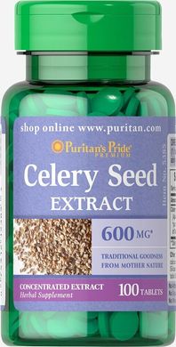 Семя сельдерея, Celery Seed, Puritan's Pride, 600 мг, 100 таблеток купить в Киеве и Украине