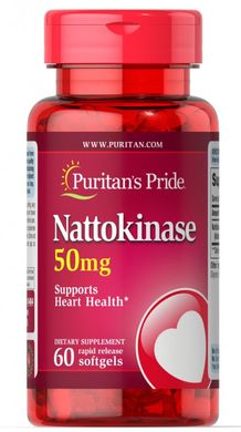Наттокиназа Puritan's Pride (Nattokinase) 50 мг 60 капсул купить в Киеве и Украине