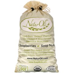 Organic, відібрані вручну мильні горіхи з 2 мусліновими мішечками на куліске, NaturOli, 32 унції